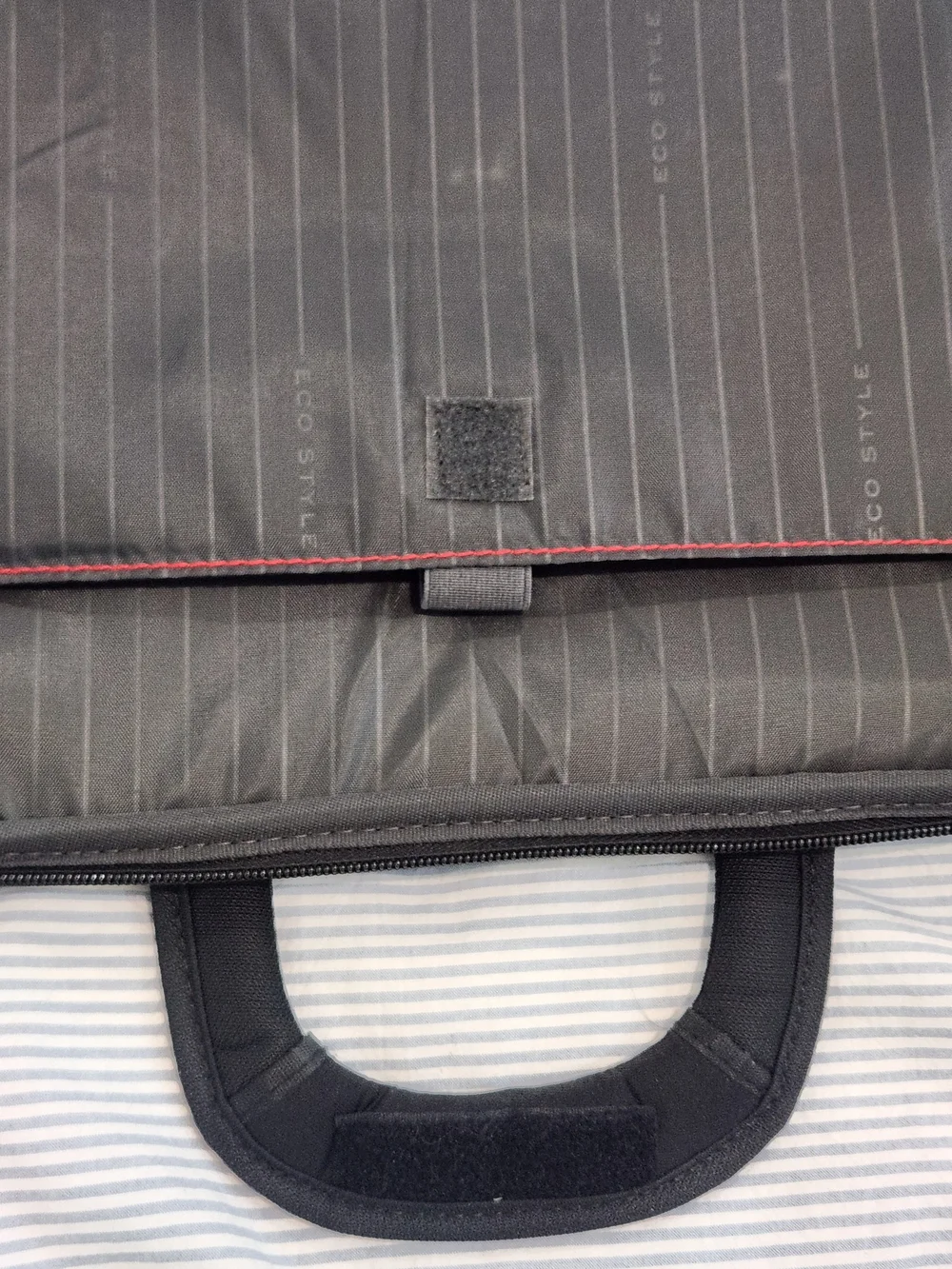 Eco Style Pro Professional Black Laptop Briefcase with Red Accents